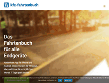 Tablet Screenshot of kfz-fahrtenbuch.de